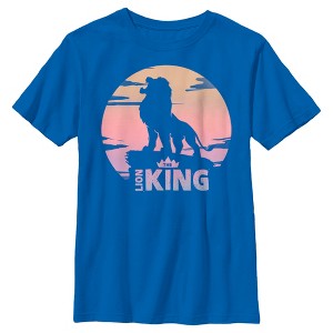 Boy's Lion King Sunset Pride Rock Pose T-Shirt - 1 of 4
