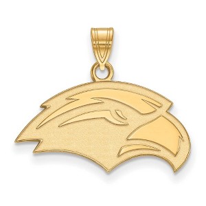 Black Bow Jewelry 14k Yellow Gold Plated Sterling Silver Southern Mississippi Golden Eagles NCAA Small Pendant - 1 of 3