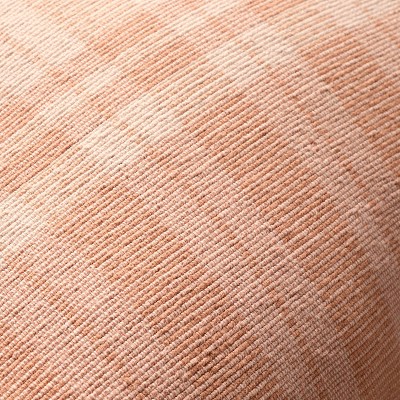 Blush Cotton Plaid 24" Square Throw Pillow
