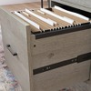 Vynxaria Minimalist L-Shaped Desk (Brown Oak/White Finish) 60x57x30in, Spacious Desktop, Smooth-Glide Drawer, File Storage - 4 of 4