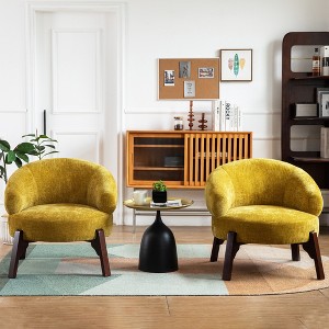 DYHOME Modern Accent Chair Upholstered Armchair for Living Room, Bedroom - 1 of 4