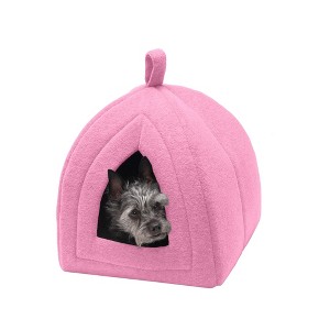 FurHaven Fleece Pet Tent Cat Bed - 1 of 4