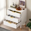 3 Drawer Dresser With Storage, 28.5"23.6"15.4" Chest of Drawers With Metal Handles, Modern Minimalist Nightstand With Metal Legs, Organizer Cabine - 2 of 4