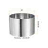 Unique Bargains Stainless Steel Seamless Nonstick Mirror Coating Round Cake Ring - 2 of 4