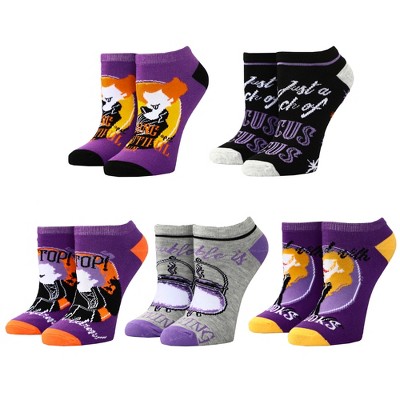 Hocus Pocus Characters & Icons Women's 5-Pack Ankle Socks