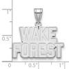 Black Bow Jewelry 10k White Gold Wake Forest Demon Deacons NCAA Medium Pendant - 2 of 3