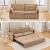 NicBex Convertible Pull Out Sofa Bed Loveseat Couch with Charging Ports & Side Storage,Chenille Fabric Sleeper Sofa for Living Room,Bedroom,Khaki73,6" - 2 of 4