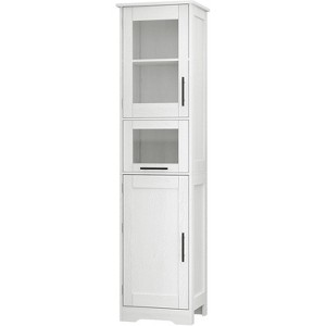 Acekool Tall Floor Cabinet, Modern Storage Cupboard with Doors & Shelves, Adjustable, for Bathroom Kitchen Living - 1 of 4
