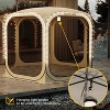 East Oak 135.6" x 135.6" Screen House with UV Protection 10 Person Beige: Polyester Canopy, Steel Poles, UPF 50+ - 3 of 4