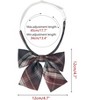 INSPIRE CHIC Women's Pre-tied Plaid Adjustable Elastic Band Casual Bow Ties - 2 of 4