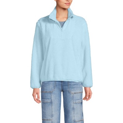 Lands' End Women's Half Zip Cozy High Pile Fleece Pullover
