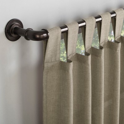 Barley Heathered Texture Tab Top Semi-Sheer Curtain Panel 40" x 63"