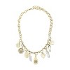 Slickblue Gold Chain Necklace, Mixed Charms With Crystal Accents, Retro Boho Style Jewelry, 16"+2" - 2 of 3