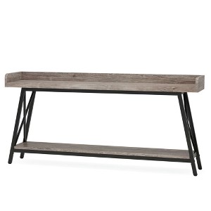 Resenkos Entryway Table, Console Sofa Table,Industrial Console Table, 2-Tier Narrow Sofa Table Behind Couch, - 1 of 4