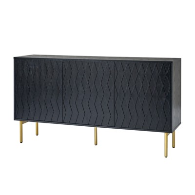 Lewis 60"Wide 3 Door Sideboard With Adjustable Shelf | ARTFUL LIVING DESIGN