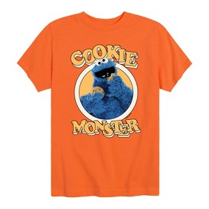 Boys' - Sesame Street - Cookie Monster Eating Short Sleeve Graphic T-Shirt - 1 of 4