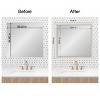 Amanti Art Mirror Makeover Bathroom Mirror Frame Border Kit- Fully Assembled Peel and Stick Frame - Mirror NOT Included - Trio  Trim - 4 of 4