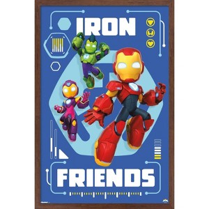 Trends International Marvel Jr Iron Man And His Awesome Friends (2025) - Group Framed Wall Poster Prints - 1 of 4