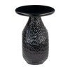 HomeRoots 20" Black Solid Wood Round Pedestal End Table - 4 of 4