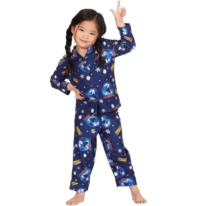 The Polar Express Toddler Believe Button-Front Coat And Pants Pajama Set, 4 of 6