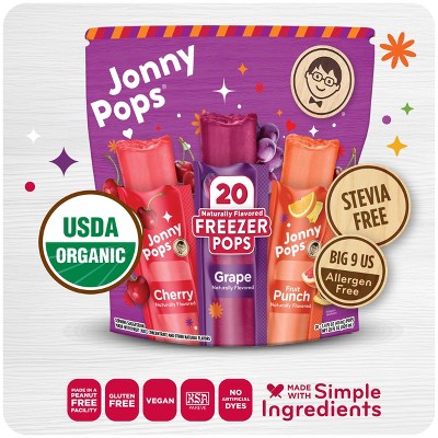 JonnyPops Freezer Pops Classic Cherry, Grape & Fruit Punch - 28 fl oz/20ct