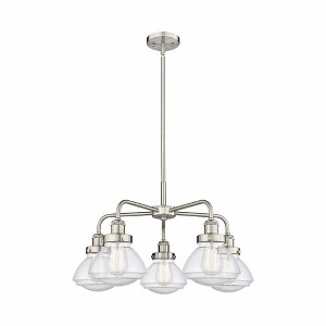 Olean - 5 Light Stem Hung Chandelier In Art Deco Style-13.5 Inches Tall and 24.5 Inches Wide - 1 of 1