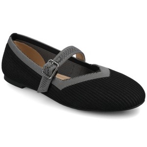 Journee Womens Maddie Knit Mary Jane Ballet Flats - 1 of 4