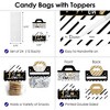 Big Dot of Happiness 1st Birthday Little Mr. Onederful DIY Boy First Birthday Party Clear Goodie Favor Bag Labels Candy Bags with Toppers Set of 24 - 3 of 4