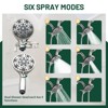 Cobbe Wall Mount Shower Faucet Kit Single Handle with 6 Settings ABS Dual Shower Head and Tub Spout with 59-Inch Hose and Valve Brushed Nickel - 3 of 4