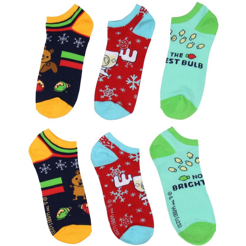 National Lampoon Christmas Vacation Adult Merry Clarksmas 5-Pack No-Show Socks Multicoloured, 3 of 5