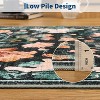 Washable Floral Rug, 5x7ft Non-Slip Foldable Area Rug, Machine Washable Pink Rug for Living Room Bedroom, Pet-Friendly - 3 of 4