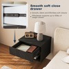 Resenkos Floating Nightstand with Lights, 2 Drawers, 3 Lighting Modes, for Bedroom, Living Room, Study, White - 3 of 4