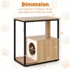 Costway Cat Furniture End Table w/ Scratching Post Removable Scratching Mat Living Room - 3 of 4