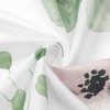 Aoibox Watercolor Floral Shower Curtain, Sage Green Beige Flower Bathroom Decor, Modern Minimalist White Waterproof Fabric Shower Curtain with Hooks - 4 of 4