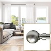 Versailles Esencial Orb Steel Heavy Duty Curtain Rod Set for Windows Brushed Nickel - 3 of 4