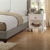 Modern Bedroom Nightstand White Color Wooden 1 Drawers And Shelf Bed Side Table Plywood - 3 of 4