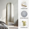 64 Inch Arched Right Angle Floor Standing Full-Length Mirror, Wall Mirror with Bracket Aluminum Alloy Thin Frame - 4 of 4
