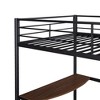 Okak 78.1IN Twin Size Metal Loft Bed with Desk, Bed Frames with Ladder and Safety Guardrails, Twin Bed for Kids, Teenagers - 4 of 4