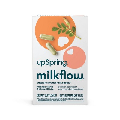Image of UpSpring Milkflow Breastfeeding Supplement Capsules - 60ct - Fenugreek-Free Capsules