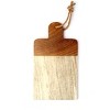 Lexi Home Marble 14 in. Rectangle Cutting Board  - Brown Wood Accents - 3 of 4