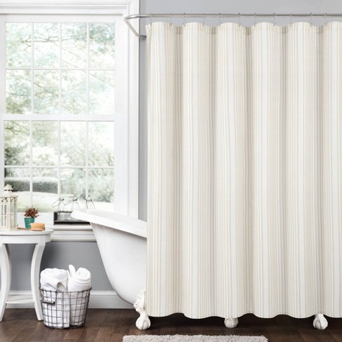 72 X72 Drew Stripe Farmhouse Silver, Target White Waffle Weave Shower Curtain
