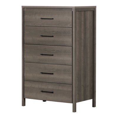 Gravity 5 Drawer Chest Gray Maple - South Shore