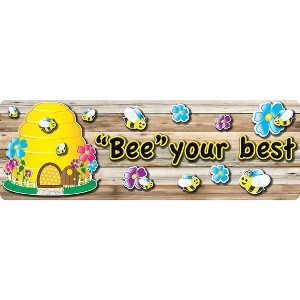 Ashley Productions® The Original Fun Mat™, Mat Runner, 15.5" x 47", Bee Themed Positive Sayings - 1 of 1