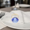 Unique Bargains Napkin Rings Faux Diamond Stainless Steel Plastic 1 Pc - 3 of 3