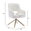 WestinTrends Genevieve Mid-Century Modern Upholstered Boucle Swivel Accent Chair - 3 of 4