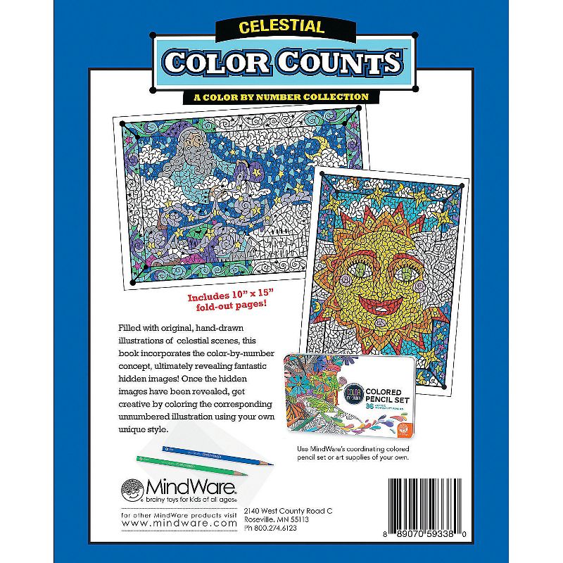 MindWare Color By Number Color Counts: Celestial - Coloring Books, 2 of 5