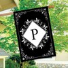Briarwood Lane Double Sided House Flag 40x28 For Outdoor Black and White Monogram P House Flag - 4 of 4