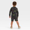 Toddler Boys' Monster Halloween Crewneck and Shorts Set - Cat & Jack™ Black - image 2 of 4