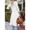 Clearlove Women's Ultra-Long Open Front Knit Duster with Side Vents Flowing Layering Essential for Transitional Seasons - 3 of 4