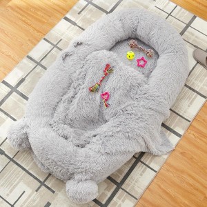 Nasitip 71"x45"x12"  Human Dog Bed for Adults with Blanket, Storage Pockets, Foam Support & Removable Cover - 1 of 4